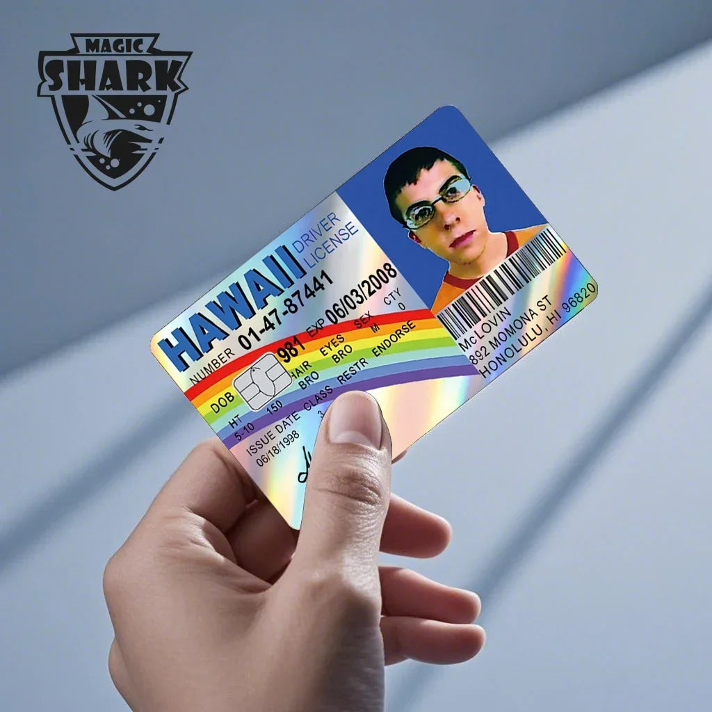 Magic Shark Mcloving Spider Anime Shinny Laser Holographic Matte Skin Film Sticker for Debit Bank Credit Card