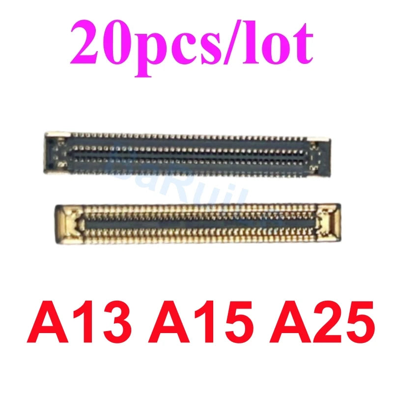 20pcs USB Charging FPC Connector on Mother Board For Samsung  A31 A71 A72 A52 A53 A22 A12 A02S A05 A40 A70 Charger Plug on Board