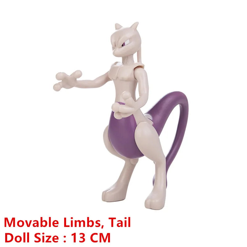 Pokemon Anime Figure Pikachu Eevee Charizard Mewtwo Cartoons Figure Collection Model Pocket Monster Action Toys Birthday Gift