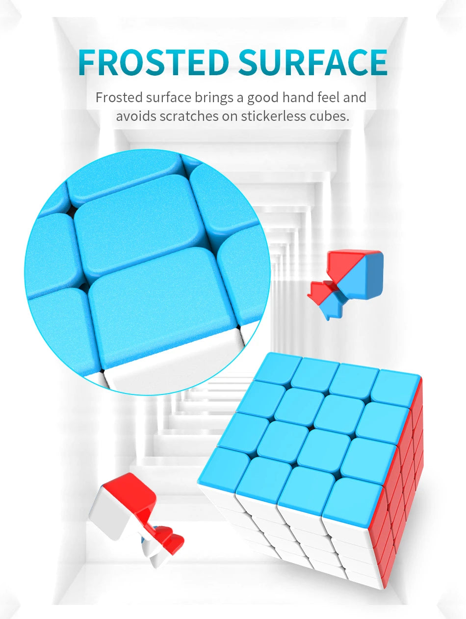 MoYu Meilong4 4x4x4 Magic Cube Meilong Stickerless Speed Cube Puzzle Children Gift Adult Educational Professional Fidget Toys