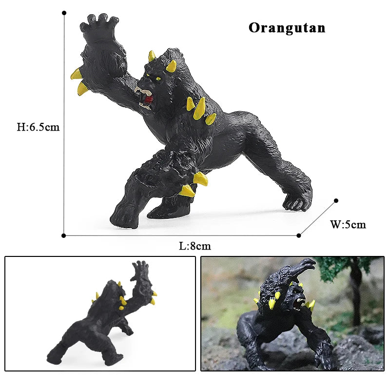 Oenux Original Savage Dinosaurs Myth Dragon Animals Model Fire Bull Octopus Monster Crab Action Figures Kids Collection Toy Gift