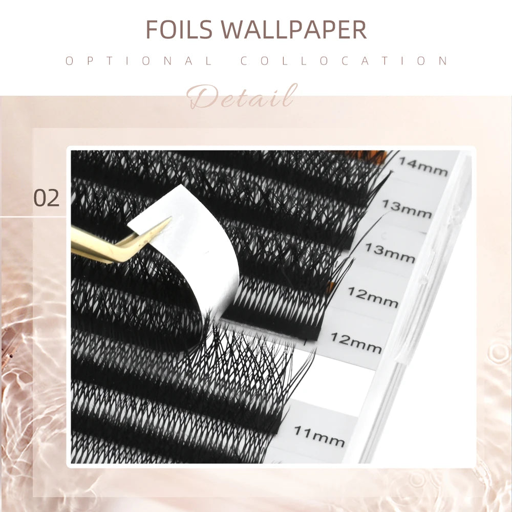 NAGARAKU Double Tips 3D W Shape False Eyelash Extensions Premade Volume Fans Autofan Lashes Bloom Mesh YY Eyelashes 6D