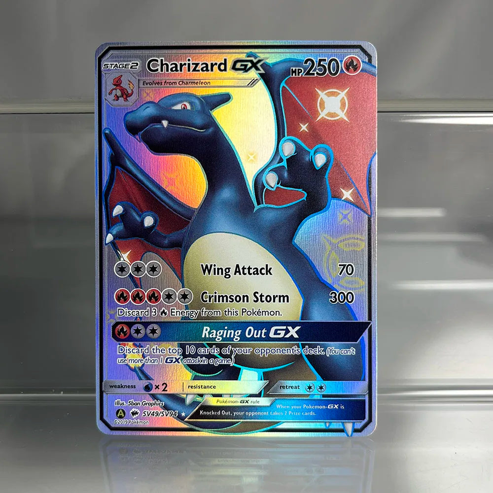 Charizard PTCG Single Collection Card 1st Edition 1996 Vmax Ex Rare Rainbow Card PKM Proxy Cards Toys Gifts