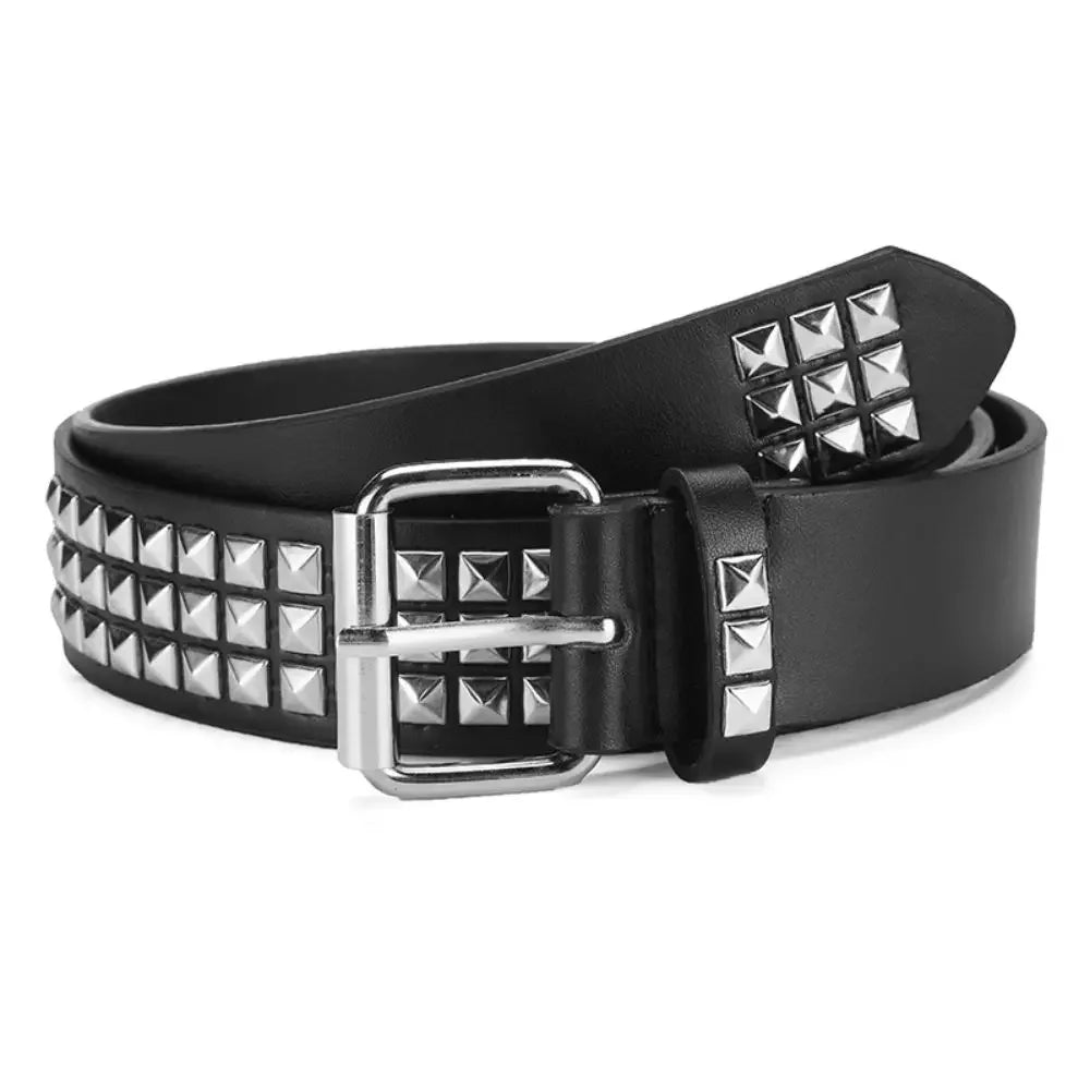 Trend Rivet Belt Heavy Metal Belt Men Women Punk Nightclub Rock Style Belt Jeans Belt Y2K Belt Fashion Decoration Women's Belts