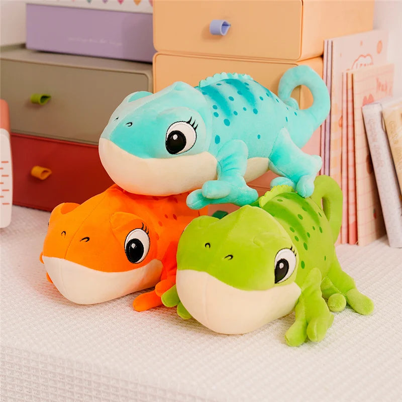 1PC 30cm Cartoon Real Like Lizard And Chameleon Plush Toys Creative Simulation Animal Reptile Stuffed Pillow Gifts