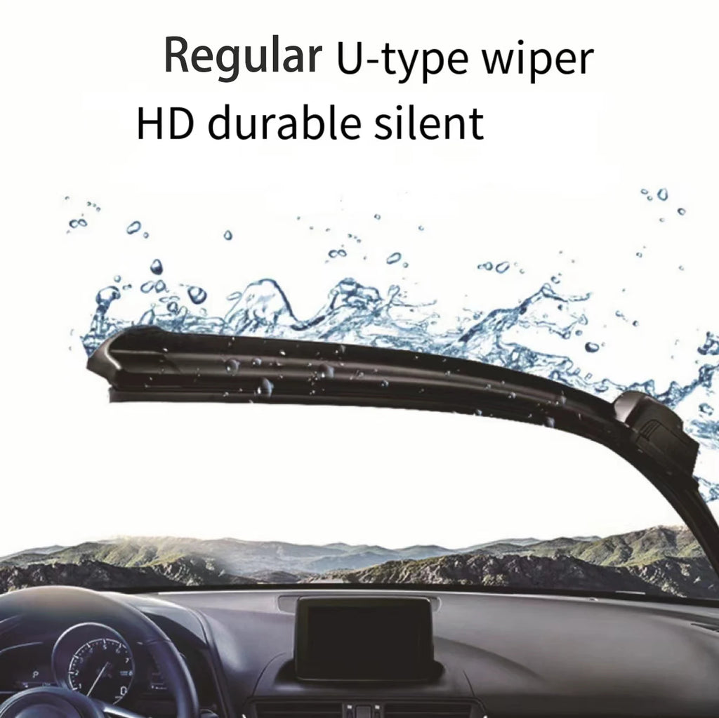 For Nissan Micra K12 2002-2010 Car Wiper U-type Soft Rubber Boneless Wiper HD Quiet Durable Automotive Wiper 21"+18"