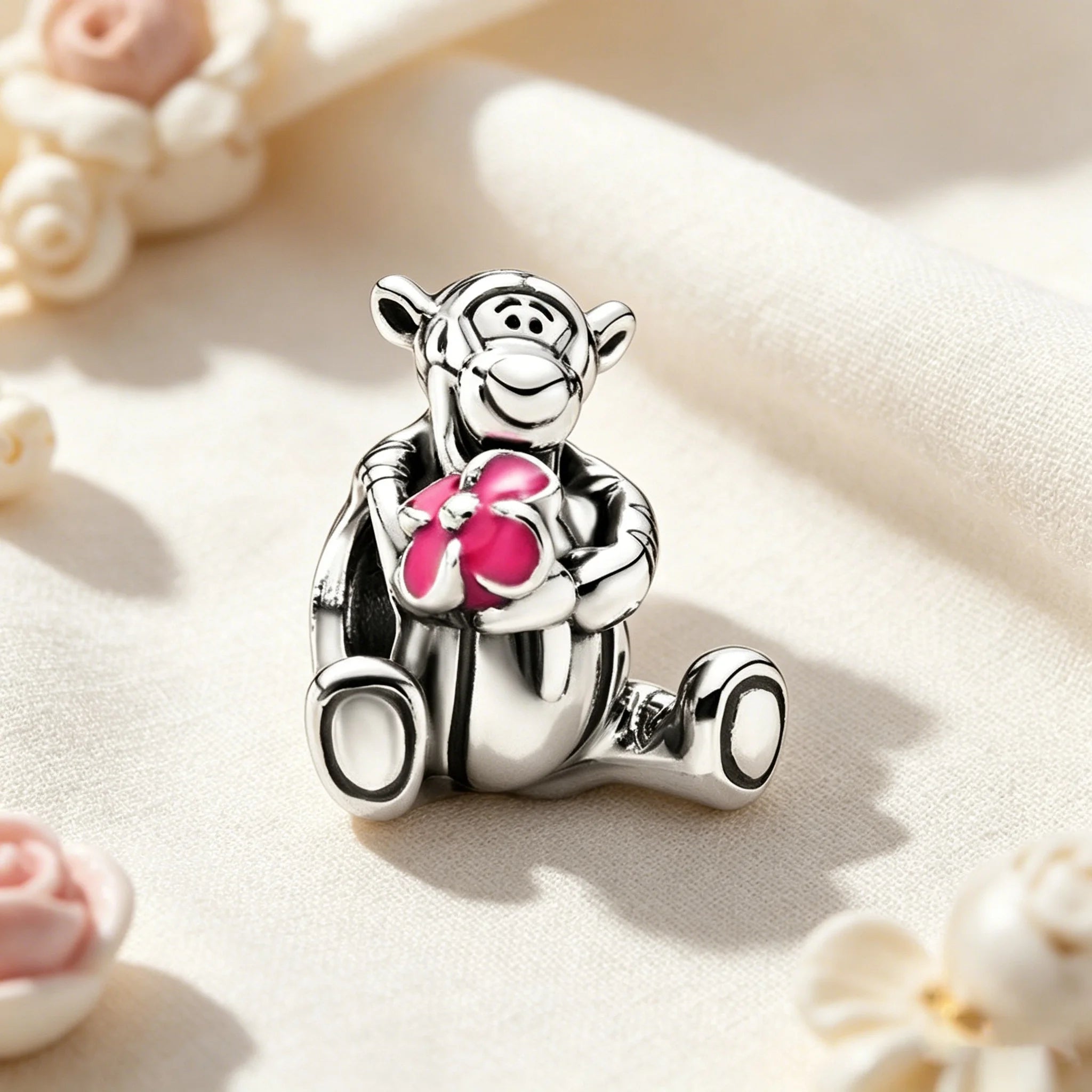 Hot Disney Winnie the Pooh Piglet Tigger Charm Pendant Original Bracelet Necklace Beads For Diy Jewelry Women Gift