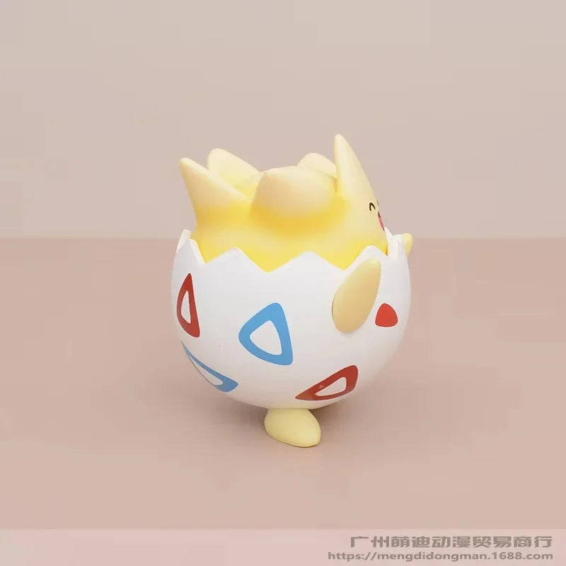 Mini Happy Togepi Kawaii Pokemon Anime Figure Car Desktop Ornament Cute Model Doll Boys And Girls Toys Surprise Gift Collectible
