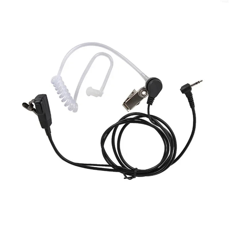 2.5mm Earpiece 1Pin Radio Air Covert Acoustic Tube Earpieces Headset with PTT Mic Compatible with Motorola T5428 TLKR T5 XTR446
