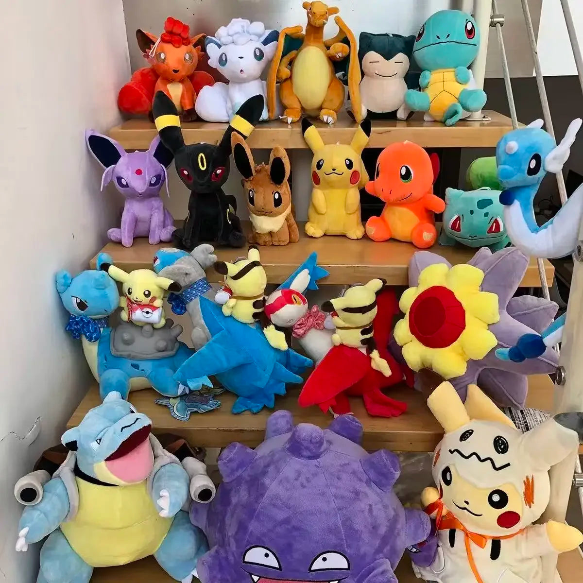 Cute Pikachu Plush Toy Pokemon Charmander Squirtle Bulbasaur Stuffed Doll Eevee Scorbunny Gengar Snorlax Christmas Gifts