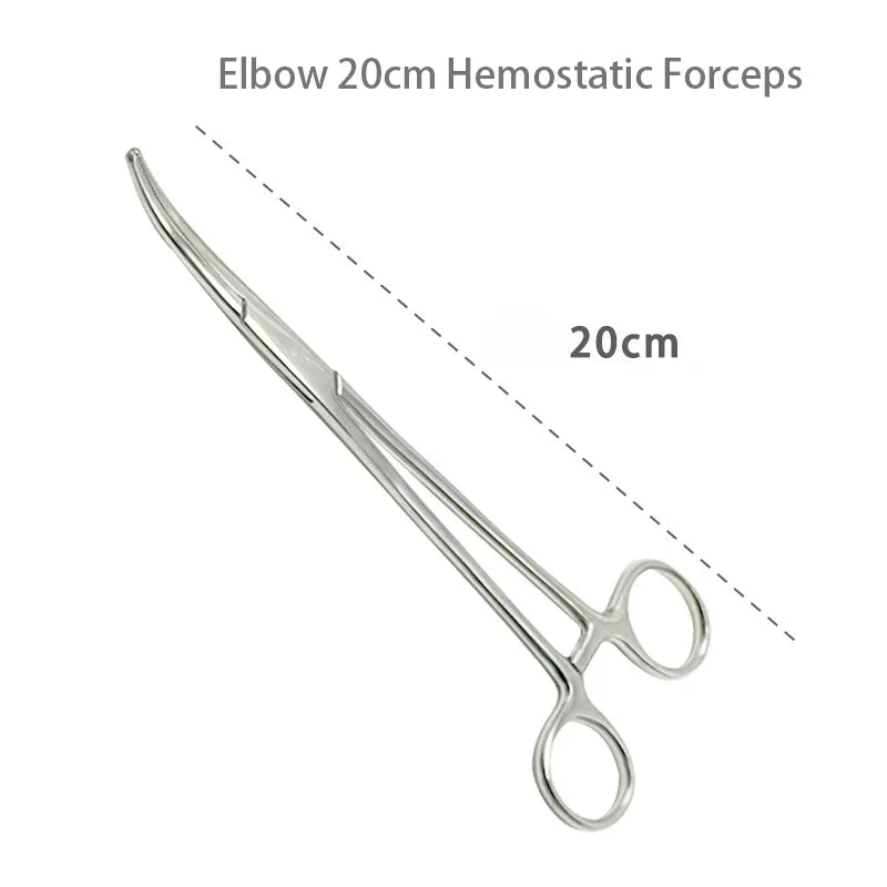 1pc Stainless Steel Hemostatic Forceps Surgical Forceps Tool Hemostat Locking Clamps Forceps Fishing Pliers Curved/Straight Tip