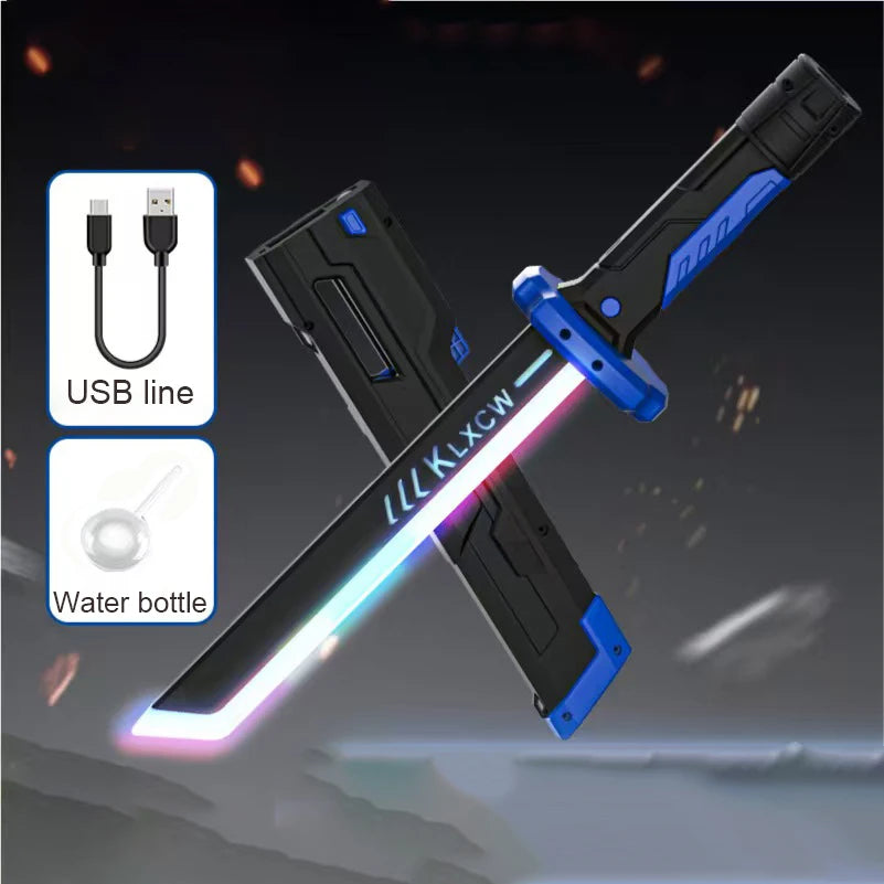 Outdoor Toy Bright Rotate Sword Multi-Color Flash LED Light Shine Cosplay Sword Toy Party Family Interactive Toy For Kids Adult