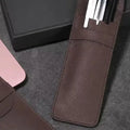 Vintage Frosted PU Leather Flap Pen Case High-end Fountain Pen Protective Sleeve Large Capacity Double Set of Pen Case