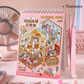 Mr Paper 3D Cabin Scene Stickers Book Visual Stacking Cartoon Scene Sticker Collection DIY Cabin Scene Stationery  Stickers