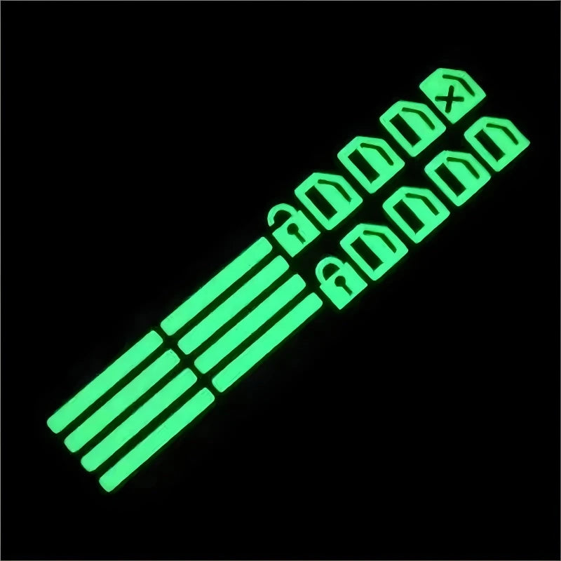 18Pcs/set Car Function Button Switch Button Fluorescent Stickers Waterproof Wear-resistant Car Interior Decoration Stickers