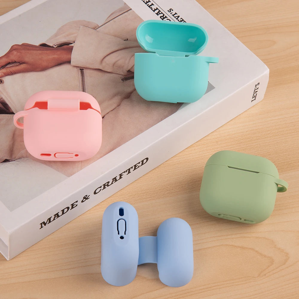 Wireless Headset Silicone Cover For AirPods 4 4th Generation 2024 Case For AirPods4 Air Pods 4 Coque Soft TPU Fundas With Hook