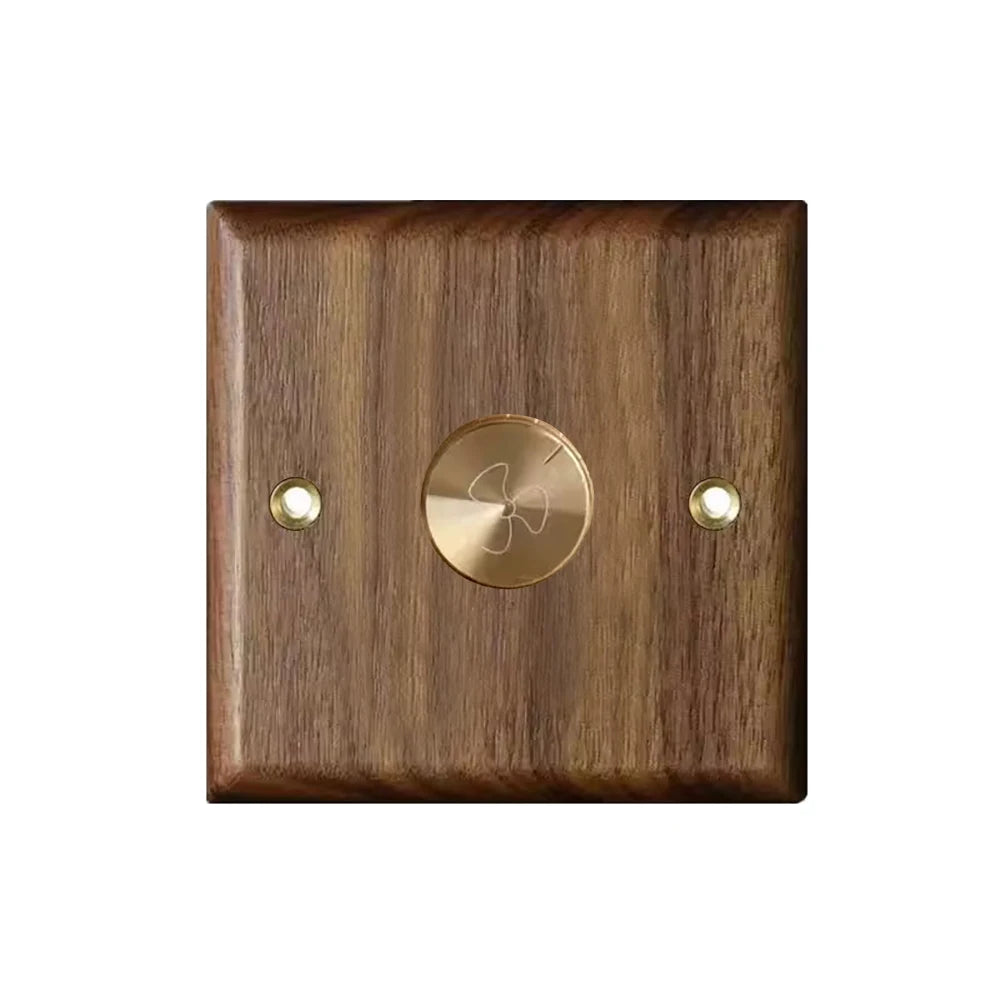 High Quality Retro Europe Type Vintage Wall Light Switch Socket, Solid Wood Brass Toggle Switch Plate, Antique Home Stay Switch