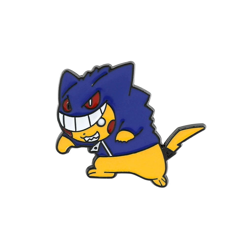Pokemon Pikachu Game Console Enamel Pins Badges Brooches Japanese Anime Squirtle Funny Punk Denim Jacket Badge Lapel Pin Friend