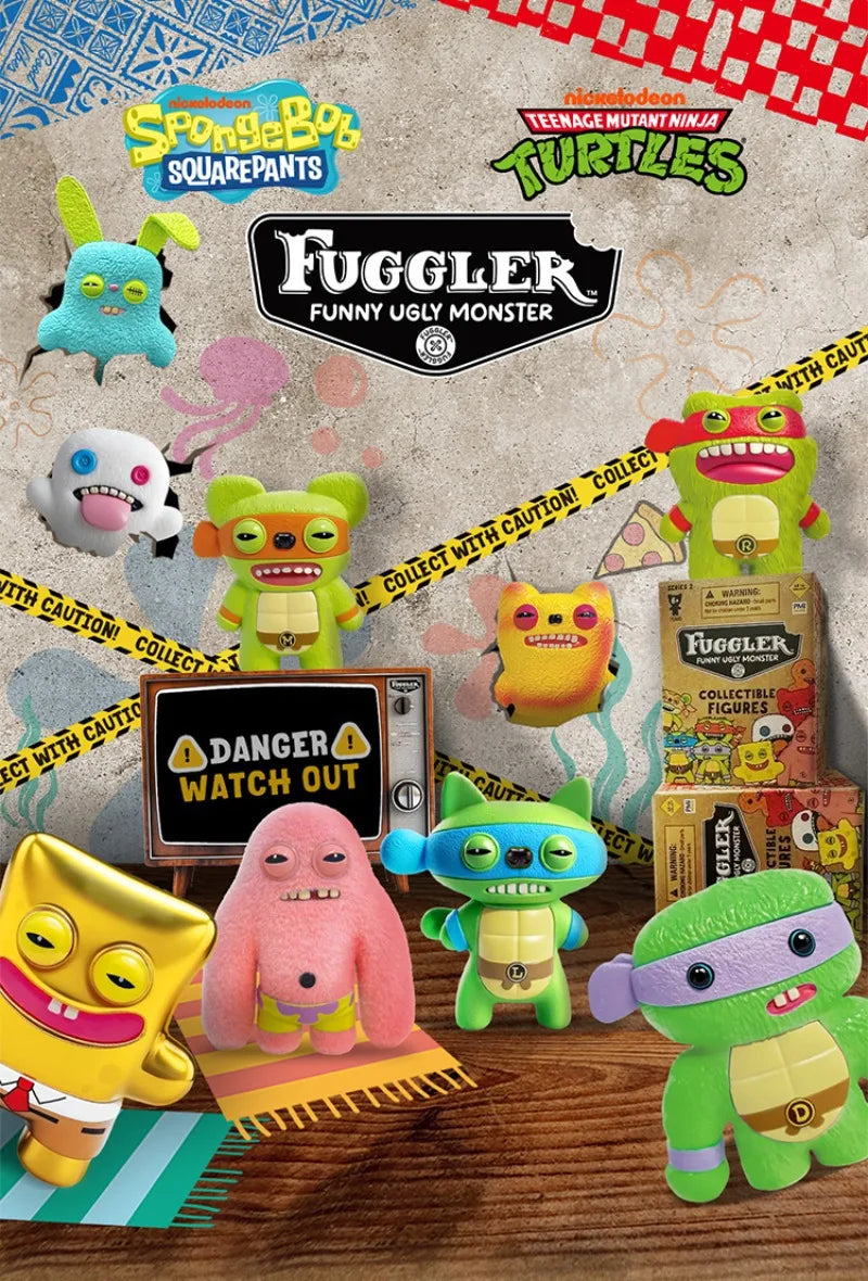 Original Fuggler Random Keychain Blind Box 2 Figure Ugly Funny Monster Tooth Wide Eyed Weirdo Collection Model Bag Pendant