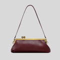 Fashion Long Clutch Bag for Women Luxury Designer Kiss Lock Women Shoulder Bags Elegant Party Purses Trend Underarm Bag 2025