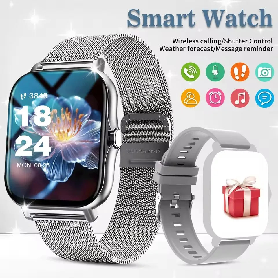 2026 New Bluetooth Call Smart Watch Information Push Men Women Health Monitoring Watch Pedometer IP68 Smartwatch For Android IOS