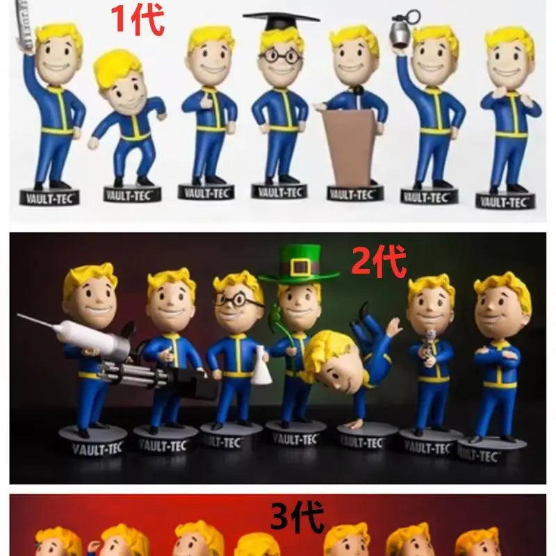 Hot Vault Boy Generation 7 Shaking Anime Action Figure Statue Model Room Ornament Toys Collectible Childrens Surprise Xmas Gifts