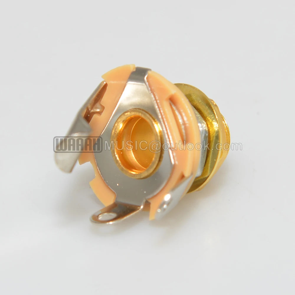 1pcs Electric Guitar Input Jack For Electric Guitar & Bass Guitar 1/4"" (6.35mm) Mono Jack Socket Chrome Nut & Washer