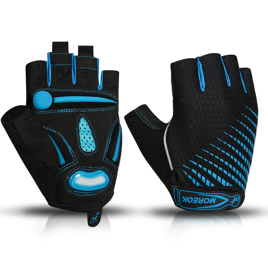 MOREOK Cycling Gloves,Breathable Bicycle Gloves,5MM Gel Pads Non-Slip Mountain Bike Gloves MTB Road Biking Gloves for Men Women