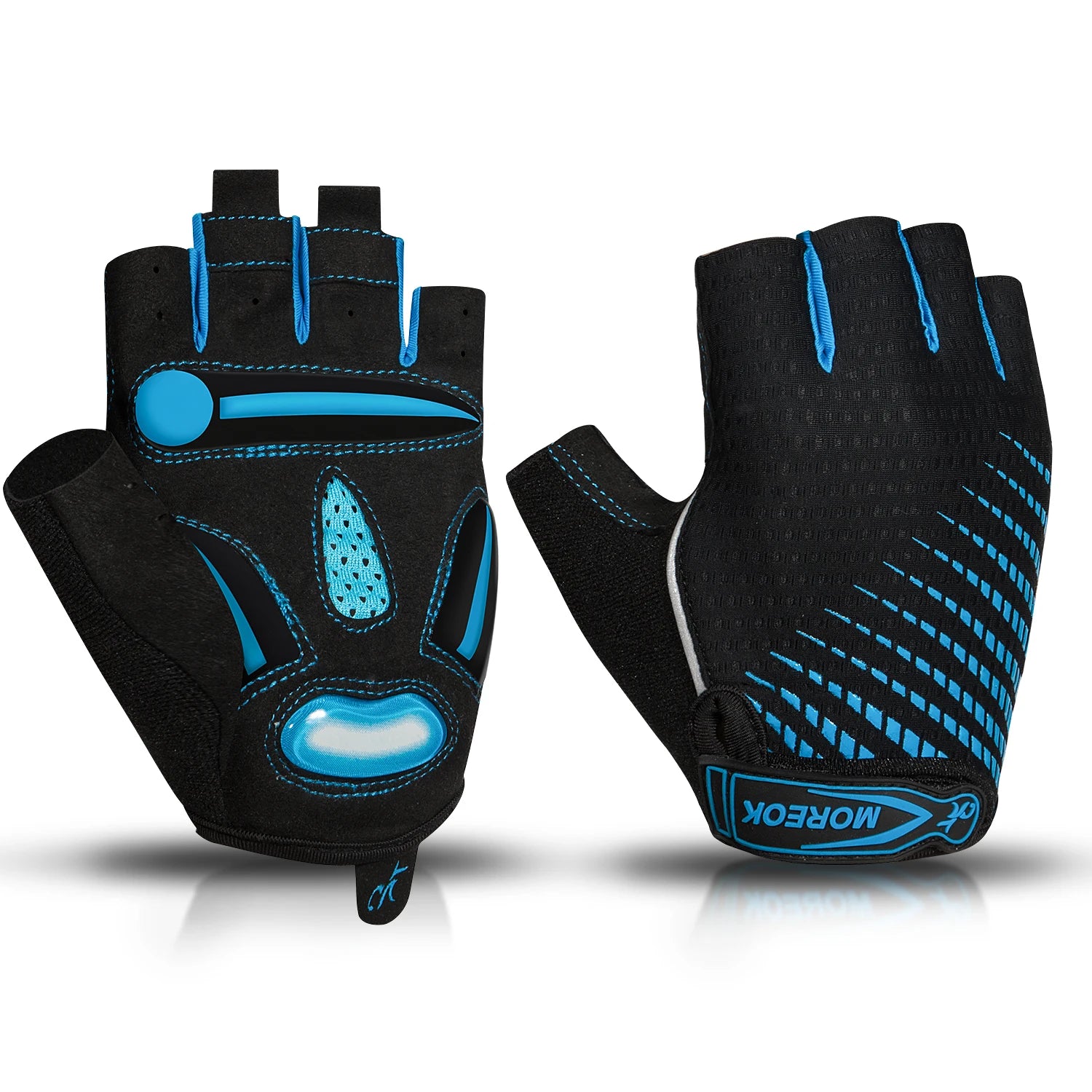 MOREOK Cycling Gloves,Breathable Bicycle Gloves,5MM Gel Pads Non-Slip Mountain Bike Gloves MTB Road Biking Gloves for Men Women