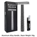Double Edge Safety Razor with 5 Spare Blades 30° Angled Precision Reusable Single Blade Razors for Men and Women