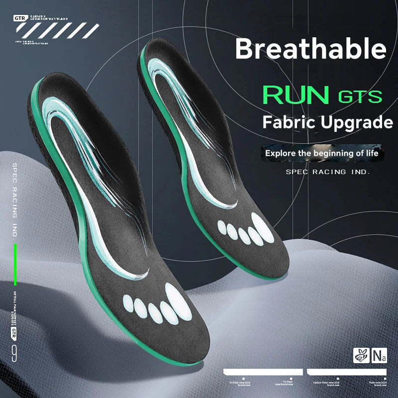 Carbon Plate Arch Support Sport Insoles for Men Women Breathable Shock Absorption Shoes Pad Outdoor Running Sneakers Sole Insole
