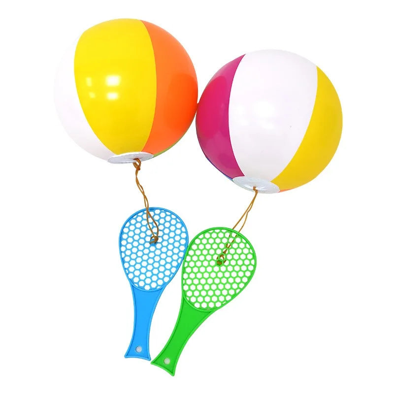 1 Set Kids Bouncing Ball Toy Colorful Inflatable Balloons Reaction Training Interactive Outdoor Sport Toys Fun Stress Relief Gif