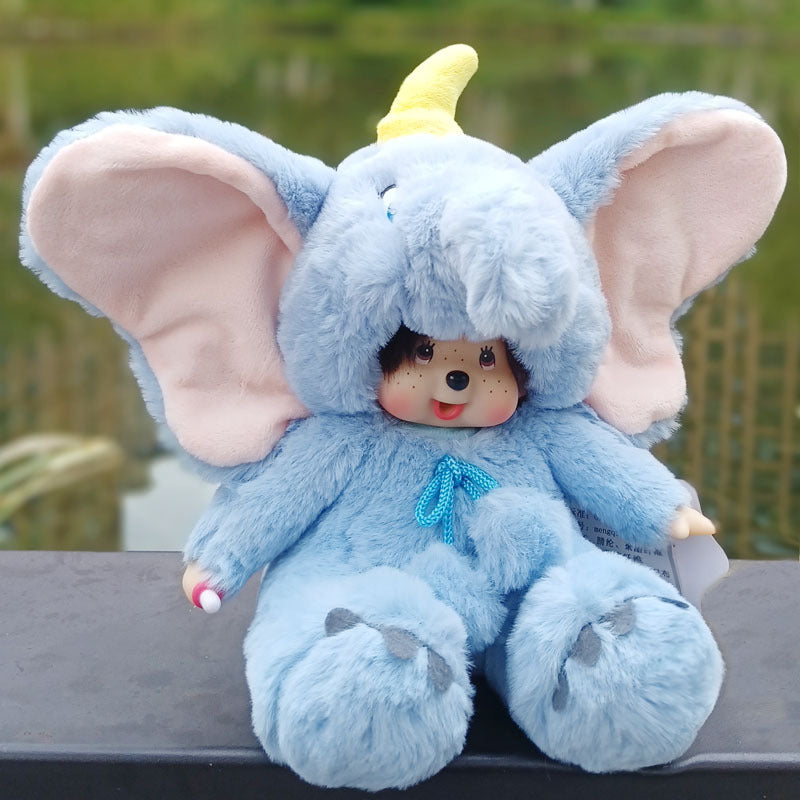 2023 New 20cm Kawaii Cartoon Animation Doll MONCHICHI Children's Birthday Gift Christmas Gift Wedding Supplies Doll