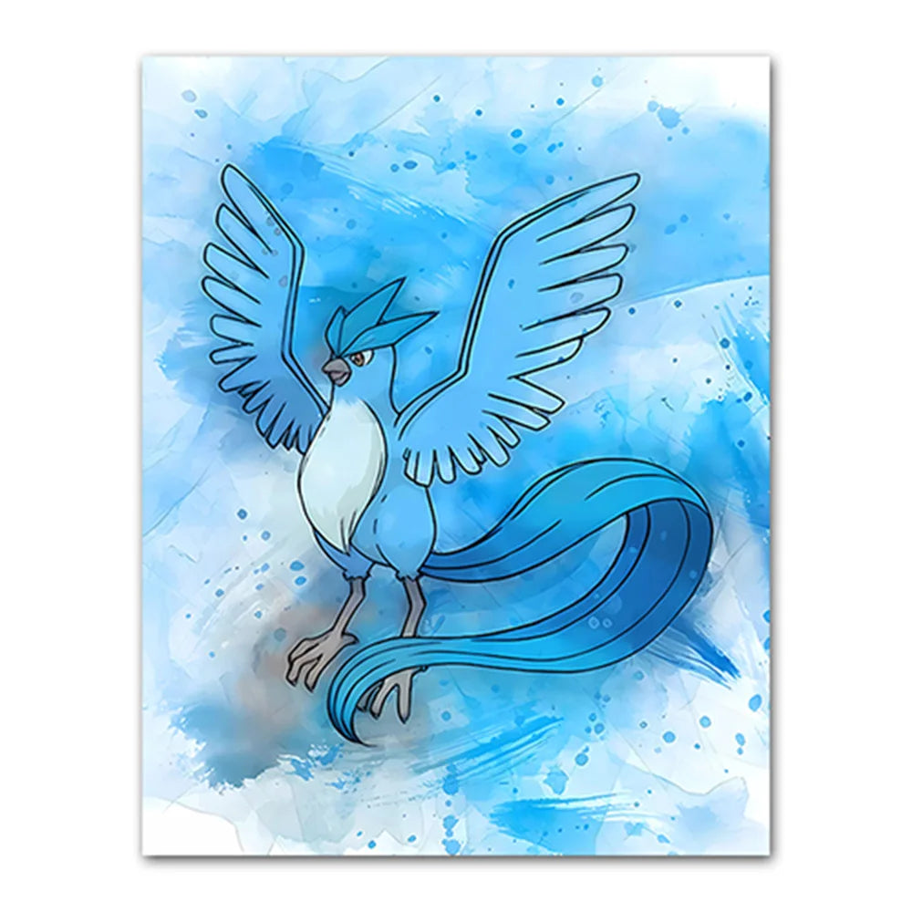 Anime Pokemon Canvas Painting Bulbasaur Charmander Squirtle Poster and Print Watercolor Wall Art Picture Home Decor Kids Gifts