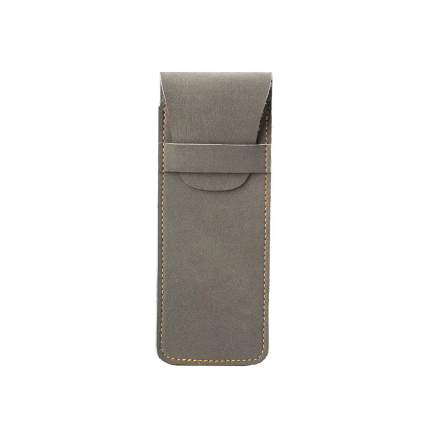 Vintage Frosted PU Leather Flap Pen Case High-end Fountain Pen Protective Sleeve Large Capacity Double Set of Pen Case