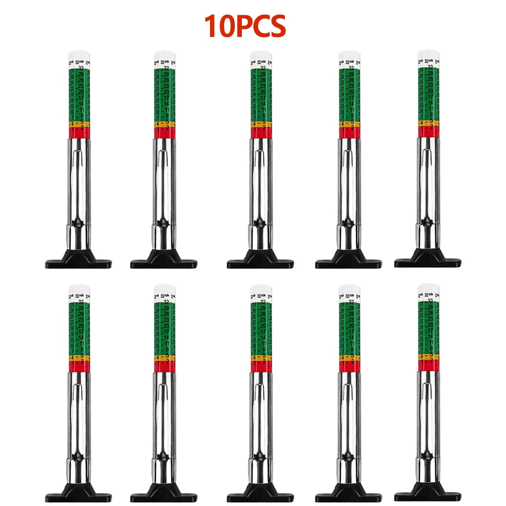 2/5/10Pcs Car Tyre Measuring Pen 25mm Universal Tire Tread Pattern Depth Measuring Tool AutomotiveTire Depth Gauge