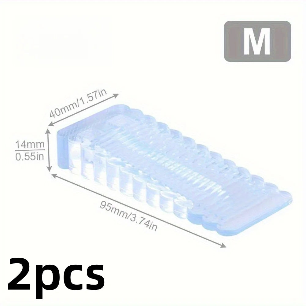 2pcs transparent rubber door suction non-slip wedge-shaped hardware anti-collision door stopper/door top/door stopper/stopper