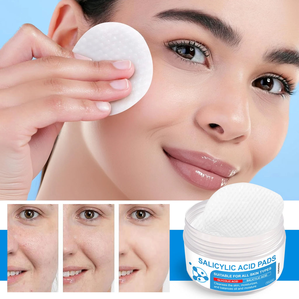 These dual-effect facial toner pads contain 4.5% AHA lactic acid and 0.45% BHA salicylic acid for exfoliation skincare