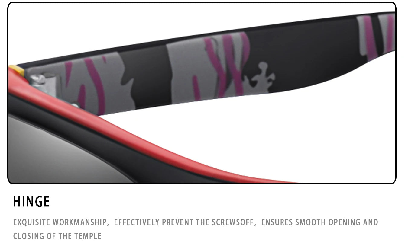 LOISRUBY Brand Polarized Cycling Sunglasses Men Car Driving Color Changing Bike Motorcycle Square Frame Hinking Festival