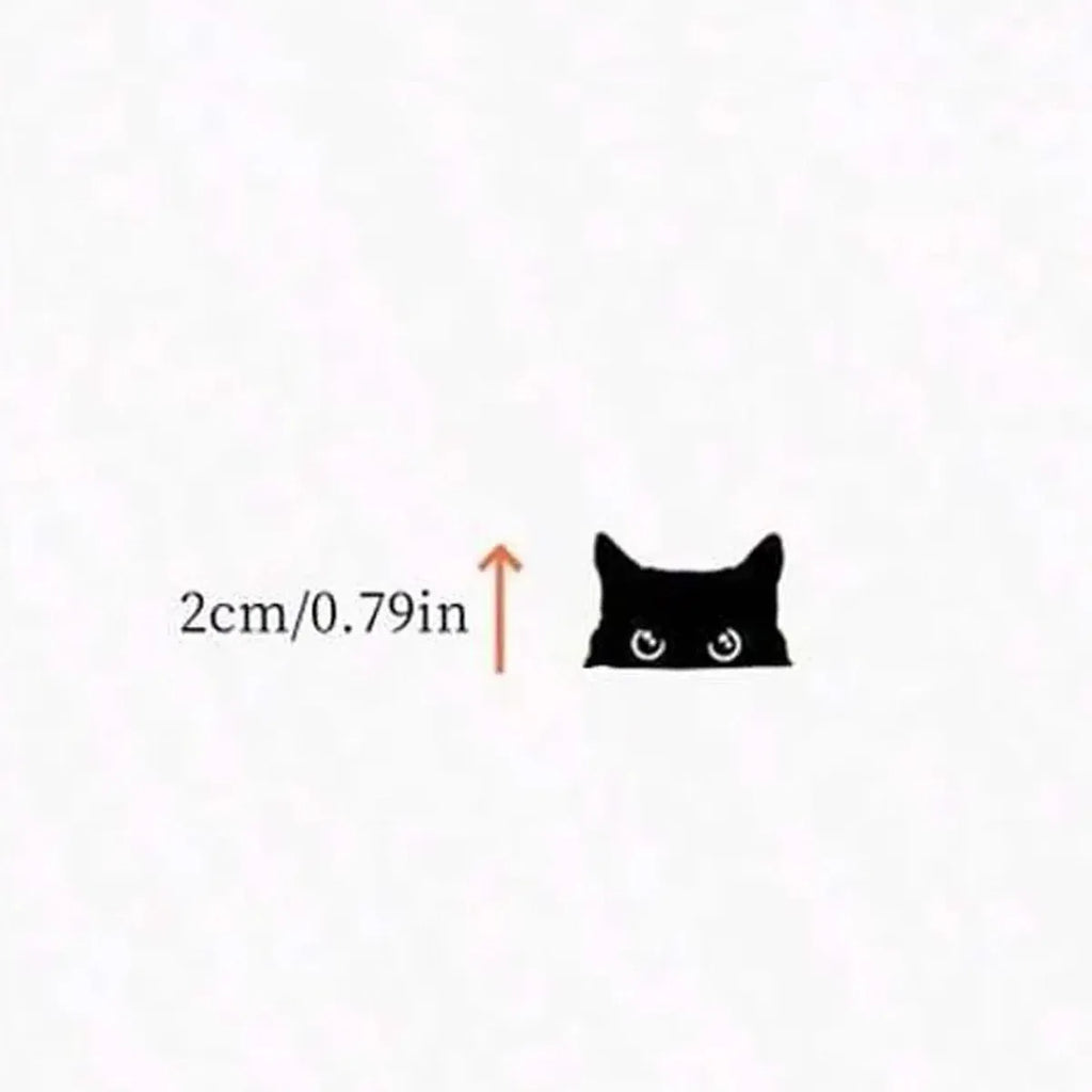 Cat Peeker Decal, Car Decal, Black Cat Peeker Sticker, Blank Button, Vinyl Decal, Car Stickers, Vinyl Stickers, Eject Sticker