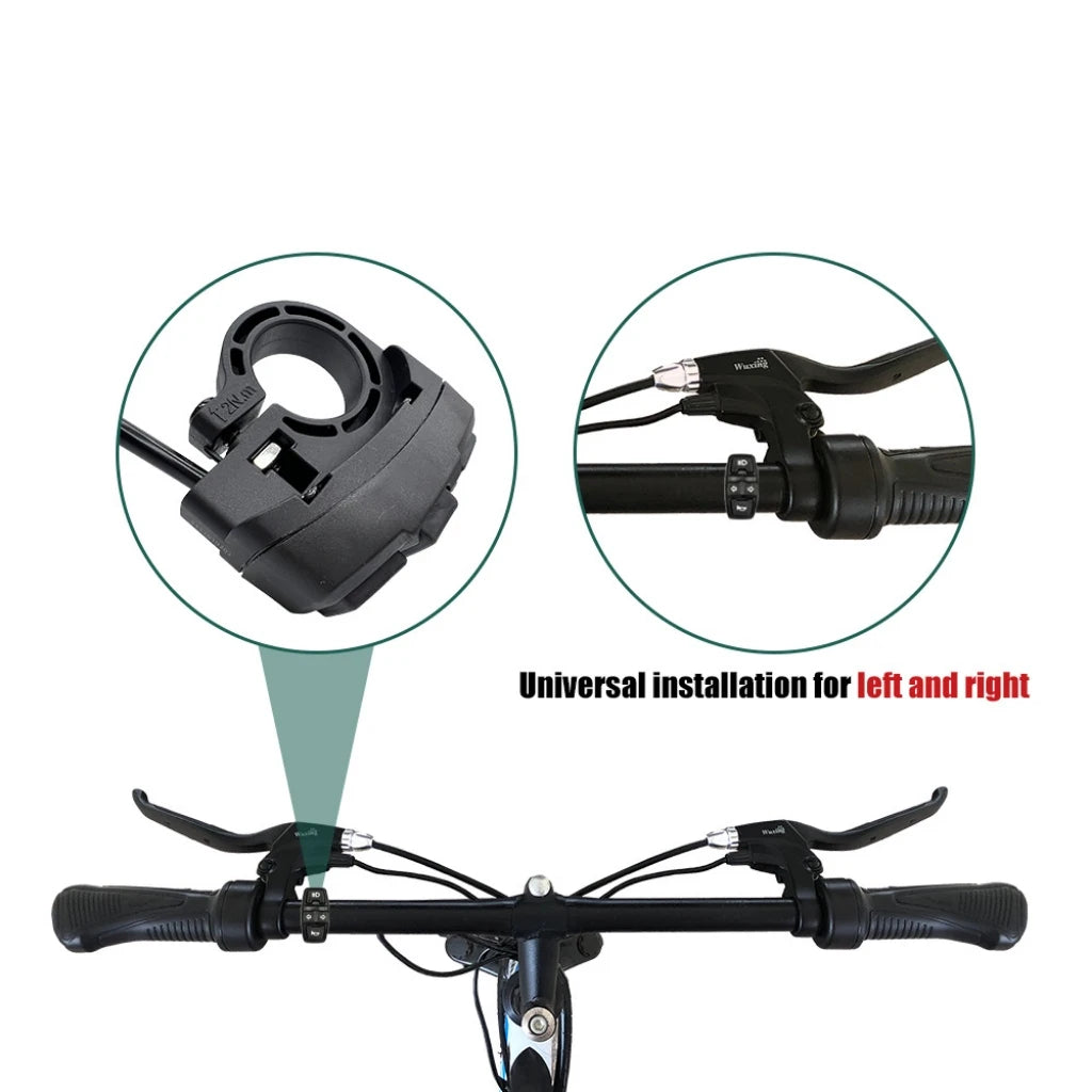 3-in-1 Electric Bike Switch: Headlight Turn Signal Horn Control 36V/48V ON/OFF Waterproof ON/OFF Control Switch for E-Bike