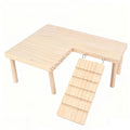 Hamster Wooden Play Platform Ladder Small Animal Climbing Stair Jumping Shelf Cage Toy for Dwarf Hamster Mice
