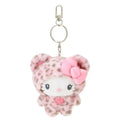 Sanrio Leopard Print Bear Series Hello Kitty Keychain Pendant Cartoon Kitty Cat Plush Doll Pendant Keychain Bag Decorations Gift