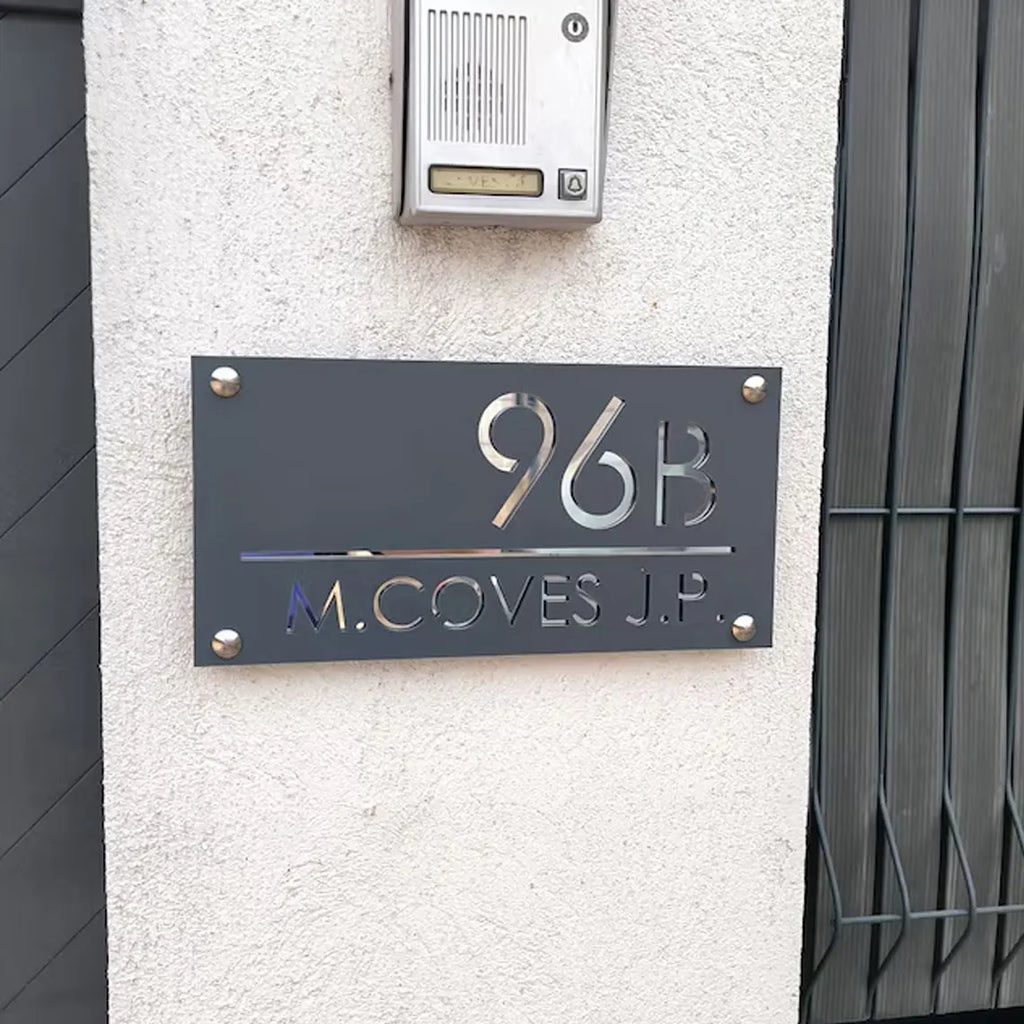 Customized Sign Outdoor House Number Plate Personalized Family Address Name Hotel Sign 3D Acrylic Laser Cut Wall Plaque