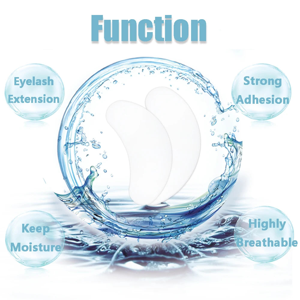 100 pairs Eyelash Pads Grafted Lash Hydrogels Gel Patches Under Eye Pads for Eyelash Extension Tips Sticker Makeup Tools