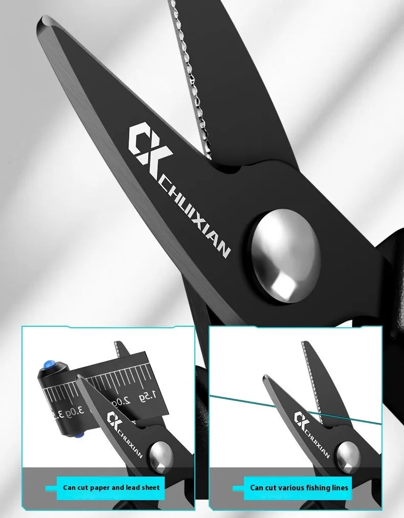 Portable titanium plated fishing scissors for hanging strings, PE line fishing line, Dali Ma stainless steel lure scissors