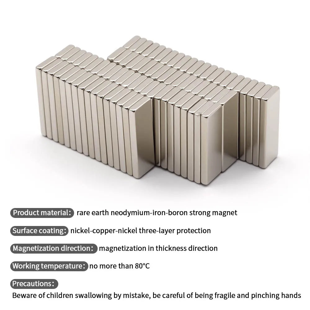 30x10x3mm Super Strong Neodymium Magnet N35 NdfeB Permanent Magnetic imanes Block Powerful Magnets Refrigerator