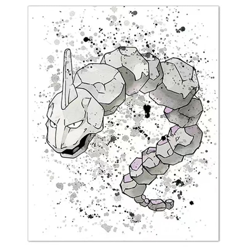 Anime Pokemon Canvas Painting Bulbasaur Charmander Squirtle Poster and Print Watercolor Wall Art Picture Home Decor Kids Gifts