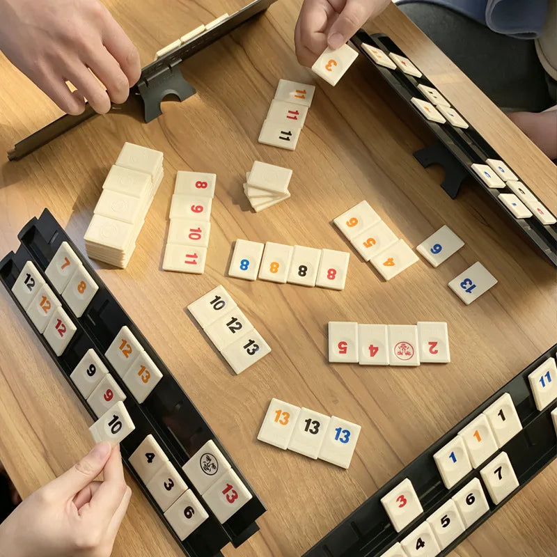 M/L/XL Digital Game Set, Travel Rummy, Mahjong, Rummybrix, Number Game Cards - Adult Leisure Party Board Game Travel Game