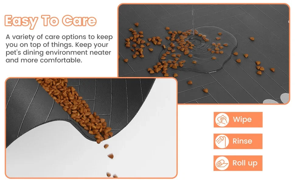 Pet Feeding Mat-Absorbent Pet Placemat for Food and Water Bowl with Waterproof Rubber Backing Quick Dry Water Mat for Dog Cat